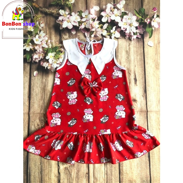DL05_COMBO 3C Đầm lụa cho bé gái chất cực mát, giá rẻ vô địch cho bé 3-7t