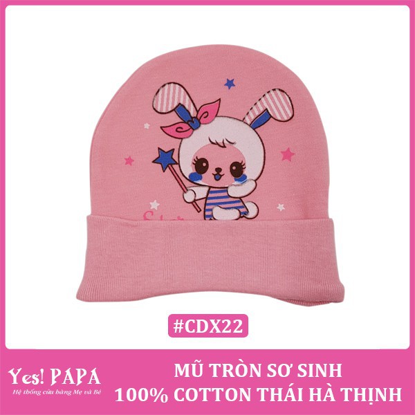 Mũ tròn sơ sinh 100% cotton Thái Hà Thịnh