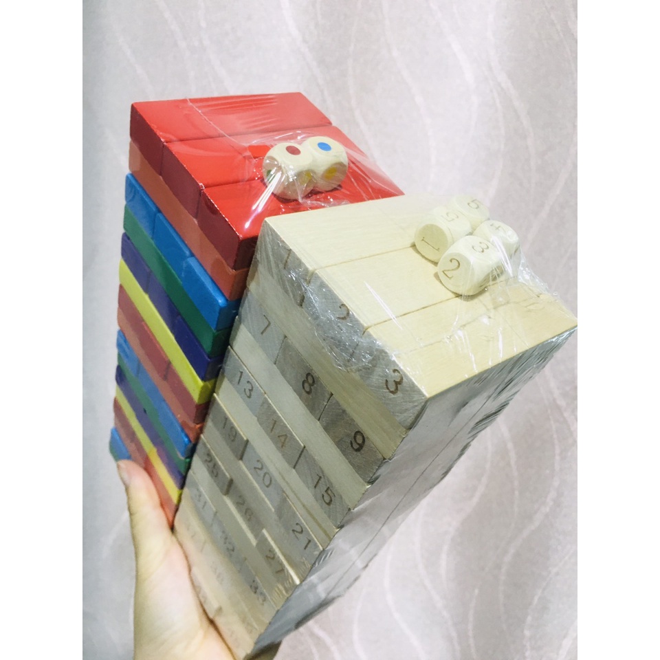 Đồ chơi rút gỗ loại to, thanh gỗ đều láng mịn, đồ chơi thông minh