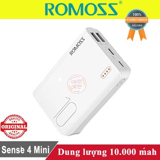 Sạc dự phòng Romoss Sense 4  Mini 10.000mah ♥️Freeship♥️ -Pin sạc dự phòng Romoss