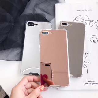 Ốp kính gương IPHONE viền trắng