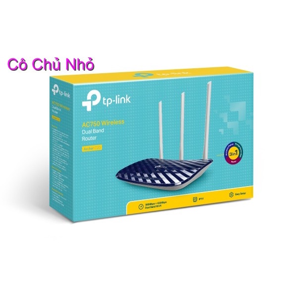 TP-LINK Archer C20 bộ phát Wi-Fi Băng Tần Kép AC750 - Chính Hãng