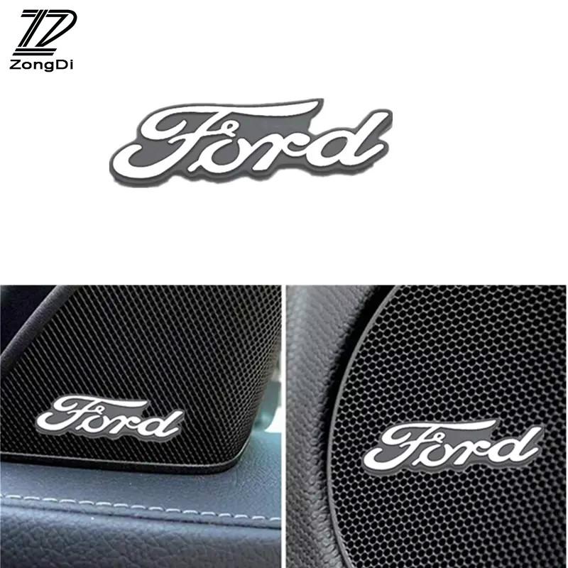 Set 4 miếng dán 3d bằng nhôm cho loa âm thanh Ford Ranger t6 / t7 / t8 Fiesta ST Ecosport 12-20 2021
