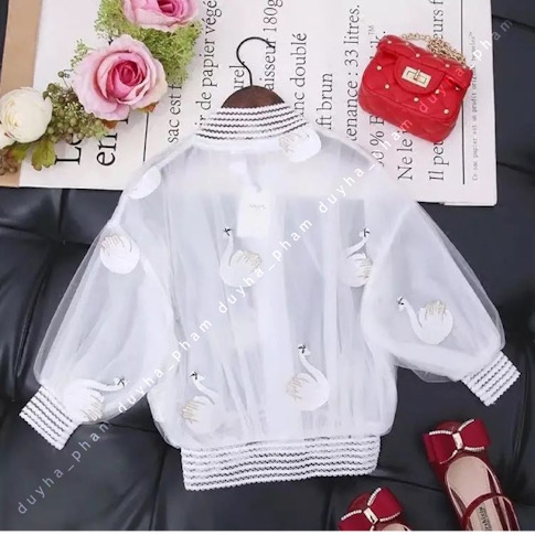 🦢VẢI LƯỚI THÊU HÌNH THIÊN NGA XINH XẮN 🦢