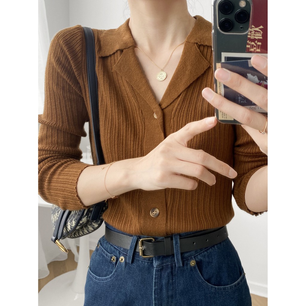 Best Seller - Áo Sơ Mi Len Dài Tay Giảm Béo Tôn Dáng DORY&PONY Cardigan - A140 (5 Màu - Hàng công ty loại 1) | BigBuy360 - bigbuy360.vn