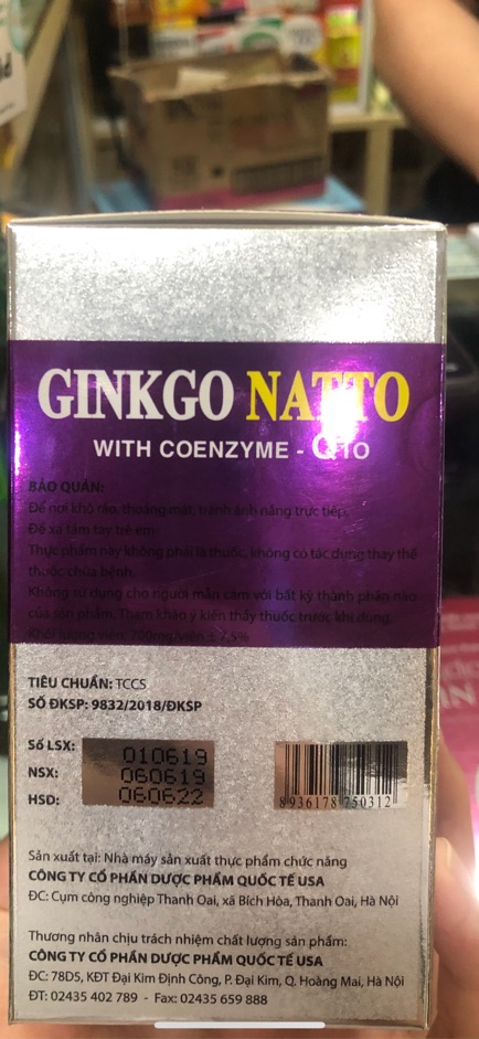 Viên Uống Bổ não Ginkgo Natto with Coenzyme Q10 (sản phẩm này không phải là thuốc )