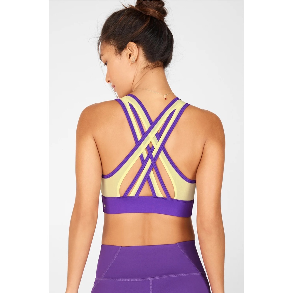 Áo tập đan chéo màu vàng  F4bletic xuất khẩu - Hàng dư xịn