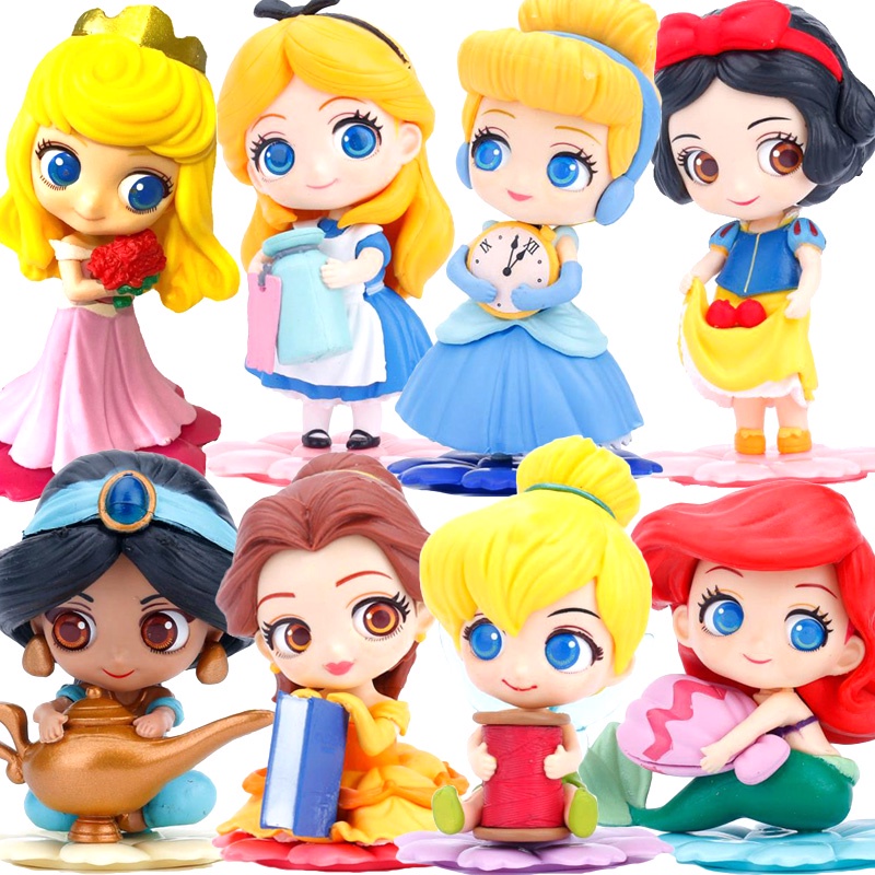 Mô Hình Công Chúa Jasmine Belle Alice Tinker Bell Cinderella Aurora Aurora Briar Rose Đồ Chơi Trang Trí Bánh Kem