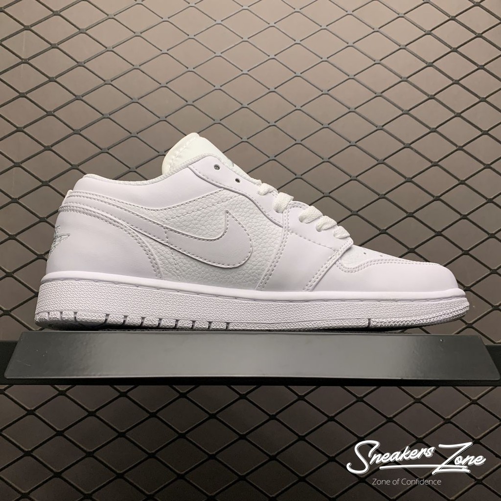 Giày Thể Thao Air Jordan 1 Low Triple White Full Trắng Cổ Thấp Cực Phong Cách Sneakers World Sneakers World