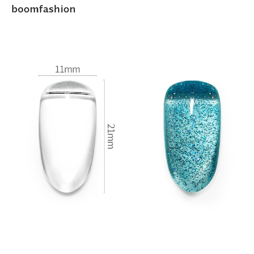[boomfashion] 10pcs Transparent Glass Gel Nail Art Display Nail Color Board Manicure Tools [new]