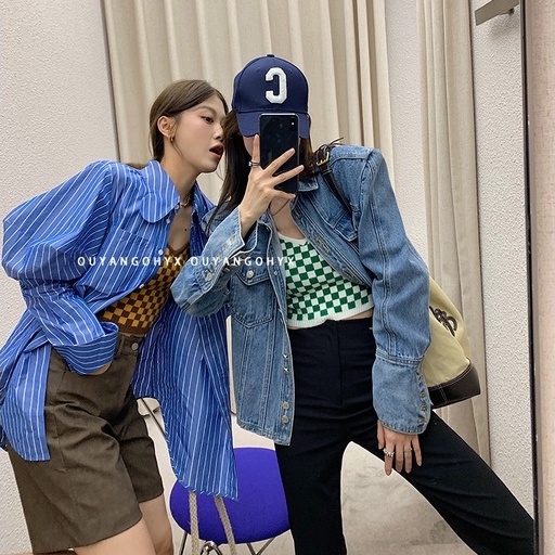  Xiaozhainv Áo Croptop Nữ Dệt Kim Không Tay Cổ V Họa Tiết Kẻ Ô Caro Thời Trang Hàn Quốc | BigBuy360 - bigbuy360.vn