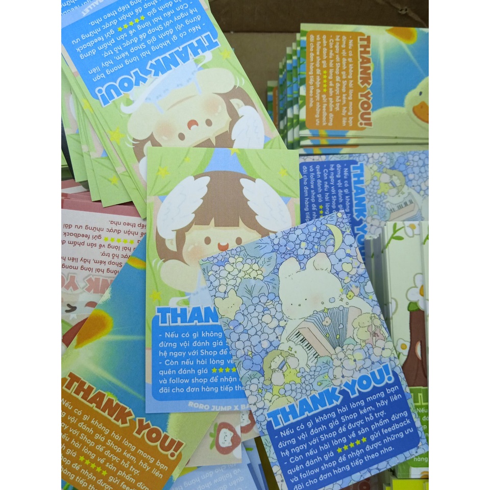 COMBO Card Cám Ơn, Card Thank You, Thiệp Cảm Ơn 1 mặt giá rẻ sẵn hàng mẫu 41-55