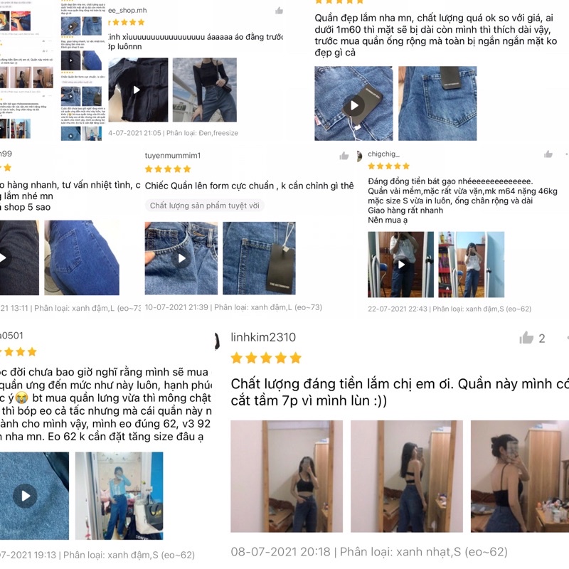 Quần Jeans Nữ Ống Rộng Lưng Cao Dáng Suông