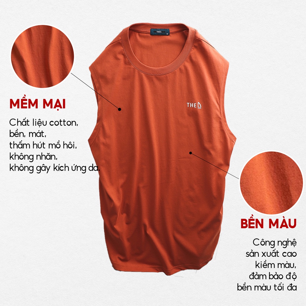 Áo Ba Lỗ Nam Tanktop The D Dáng Regular Chất Liệu Cotton Mềm Mịn, Thoáng Mát, Thấm Hút Mồ Hôi Tốt 5503