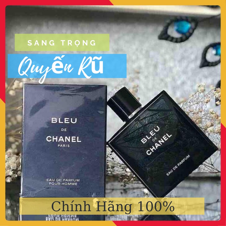 Nước Hoa Nam, Dầu thơm Bleu EDP 100ml Thơm Lâu 12 giờ Hương Thơm Sang Trọng, Quyến Rũ