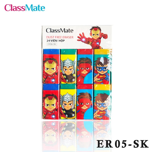 Gôm Tẩy Nano CLASSMATE Hình Siêu Anh Hùng Dễ Thương, Giúp Tẩy Sạch Vết Chì, Tiện Dụng, An Toàn Cho Bé ER06-SK