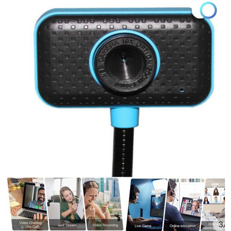 Web Webcam HD 2.0MP , Có Mic Cho Máy Tính PC Máy Tính Xách Tay Máy Tính Để Bàn-W01