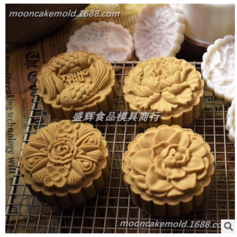 Khuôn trung thu Song Ngư 4 mặt 150/200g