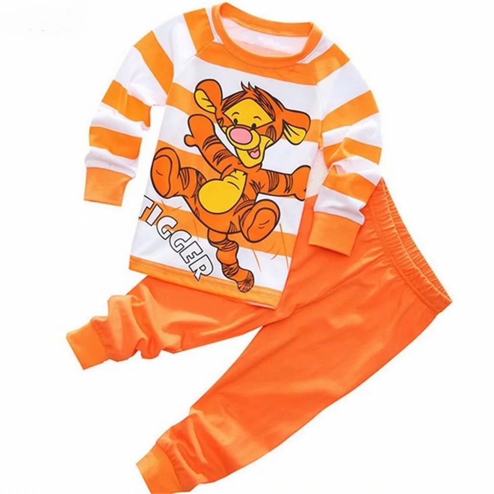 Bộ pijama áo tay dài in hình hổ dễ thương cho bé trai