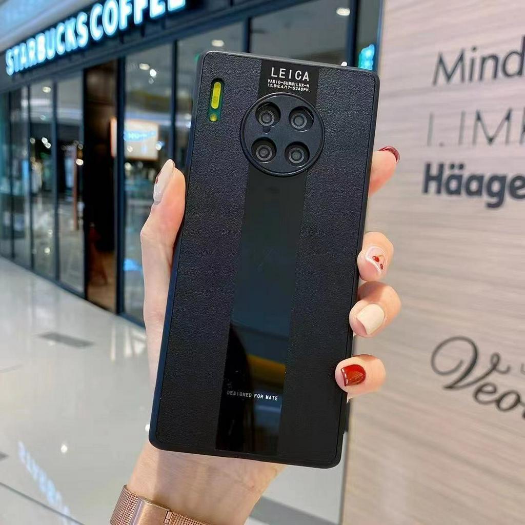 PORSCHE Ốp Lưng Da Pu Họa Tiết Sang Trọng Cho Huawei Mate 30 40 Pro