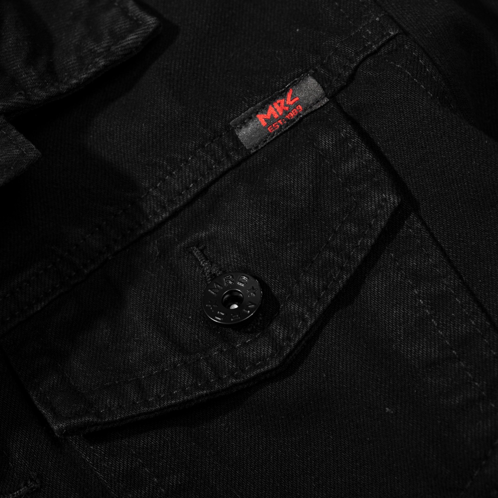 Áo khoác Jean nam đen basic MRC 031 - SN chất denim cao cấp, dày dặn, form chuẩn tôn dáng - CUONG STORE