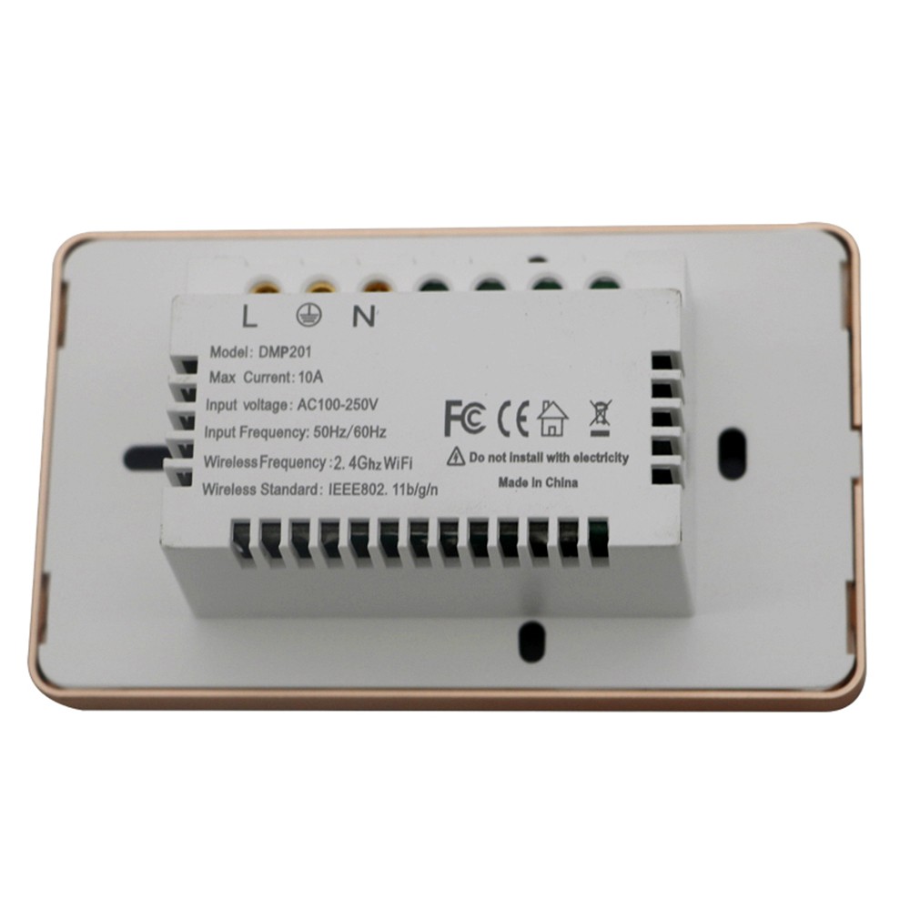 Ổ Cắm Zigbee Viền Vàng Tuya Âm Tường Chữ Nhật Hẹn Giờ Bật Tắt Điều Khiển Từ Xa Dùng Cho Hệ Thống Nhà Thông Minh