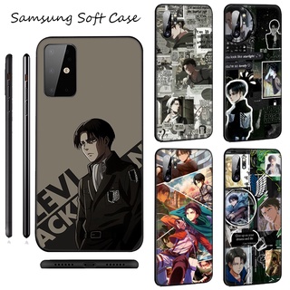 Ốp điện thoại mềm Levi Ackerman Attack On Titan cho Samsung Galaxy M10 M20 M30 M40 A60 A70 A02 M02 A02s A12 A31 A42