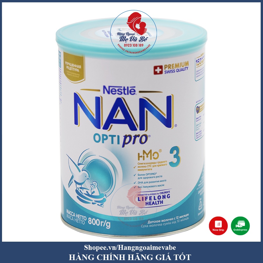 Sữa Nan Nga, sữa bột công thức Nan Optipro cho bé 800g [Date 12/2022]