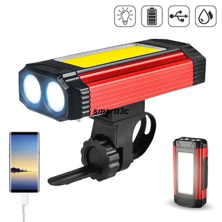 Ready Multifunction 2200mAh TYPE-C charging 7 Modes Bicycle Light 2*XPE LED Bike Headlight USB MTB Lamp Power Bank Emergency COB Work Light with Tail Magnet super bright flashlight smar