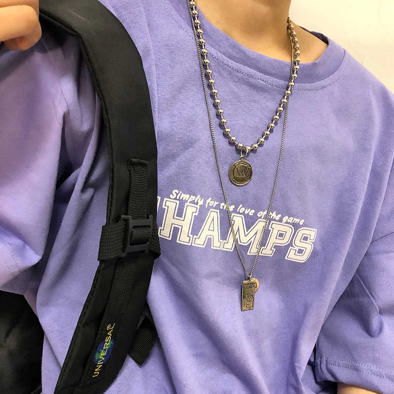 Dây Chuyền Mặt Tròn Phong Cách Hip Hop Hàn Quốc 133921s