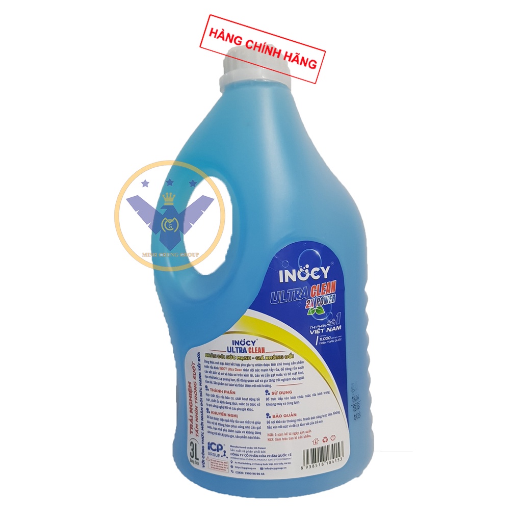 COMBO nước rửa kính INocy 3L, 8 Lon nước làm mát OKI 500ml, 1 phụ gia súc két nước Bluechem