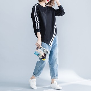 [ORDER] Áo nỉ nữ bigsize vạt chéo cá tính (màu đen)