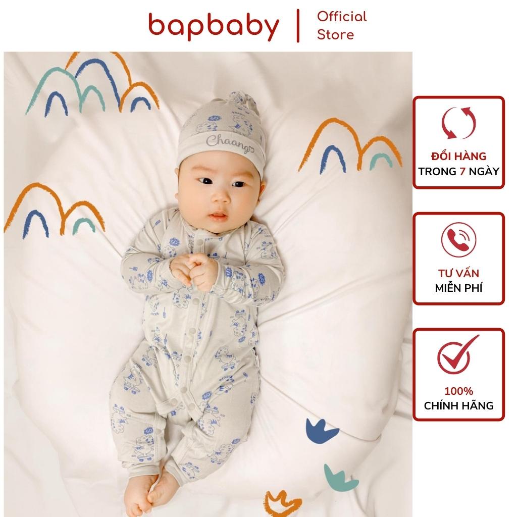 Bộ body cho bé CHAANG sơ sinh dài tay cúc giữa bé trai và bé gái PONY &amp; DINO