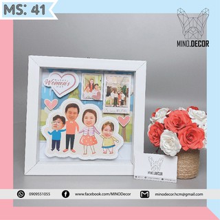 Khung ảnh nổi DIY-[MS:41]-Khung Chibi-Size 20x20cm
