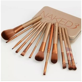 Bộ cọ trang điểm 12 cây nhỏ gọn, Bộ cọ trang điểm cao cấp 12 cây kèm hộp đựng, Dụng cụ trang điểm cơ bản cho da mặt 12 c