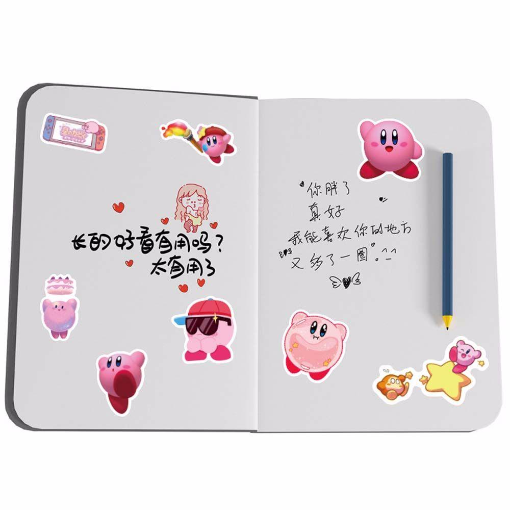 Bộ 50 Miếng Dán Trang Trí Sổ Tay / Hành Lý / Vali / Bộ Sưu Tập Hình Anime Kirby