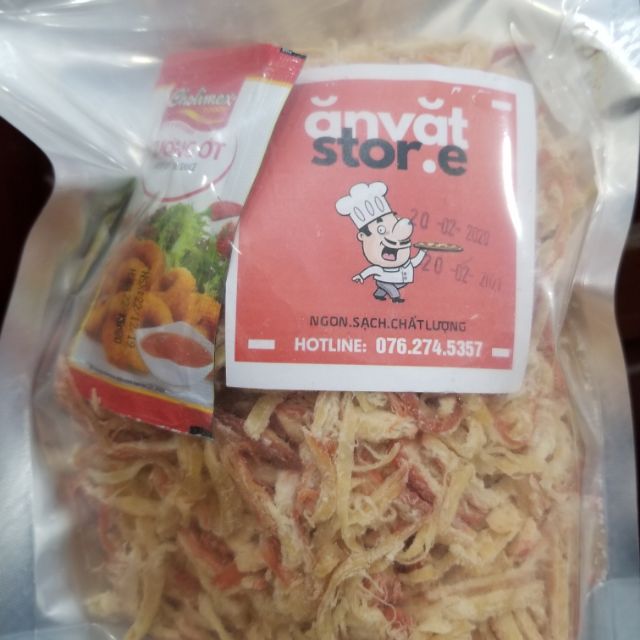 500g MỰC HẤP DỪA ĐỰNG TÚI ZIP