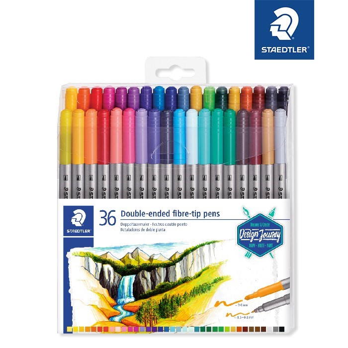 Bút dạ 2 đầu 36 màu Staedtler 3187TB36