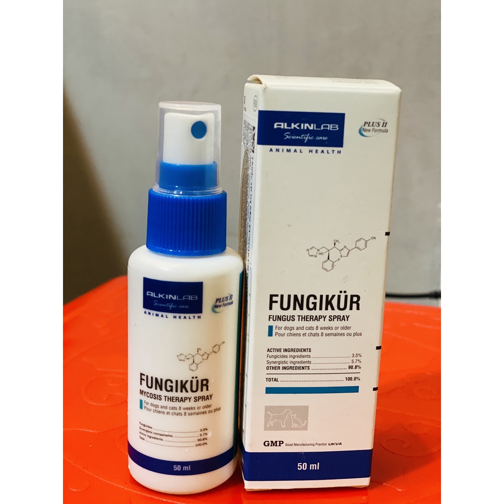 Thuốc xịt Alkin Fungikur 50 ml - Đặc trị nấm, viêm da có mủ dành cho chó, mèo