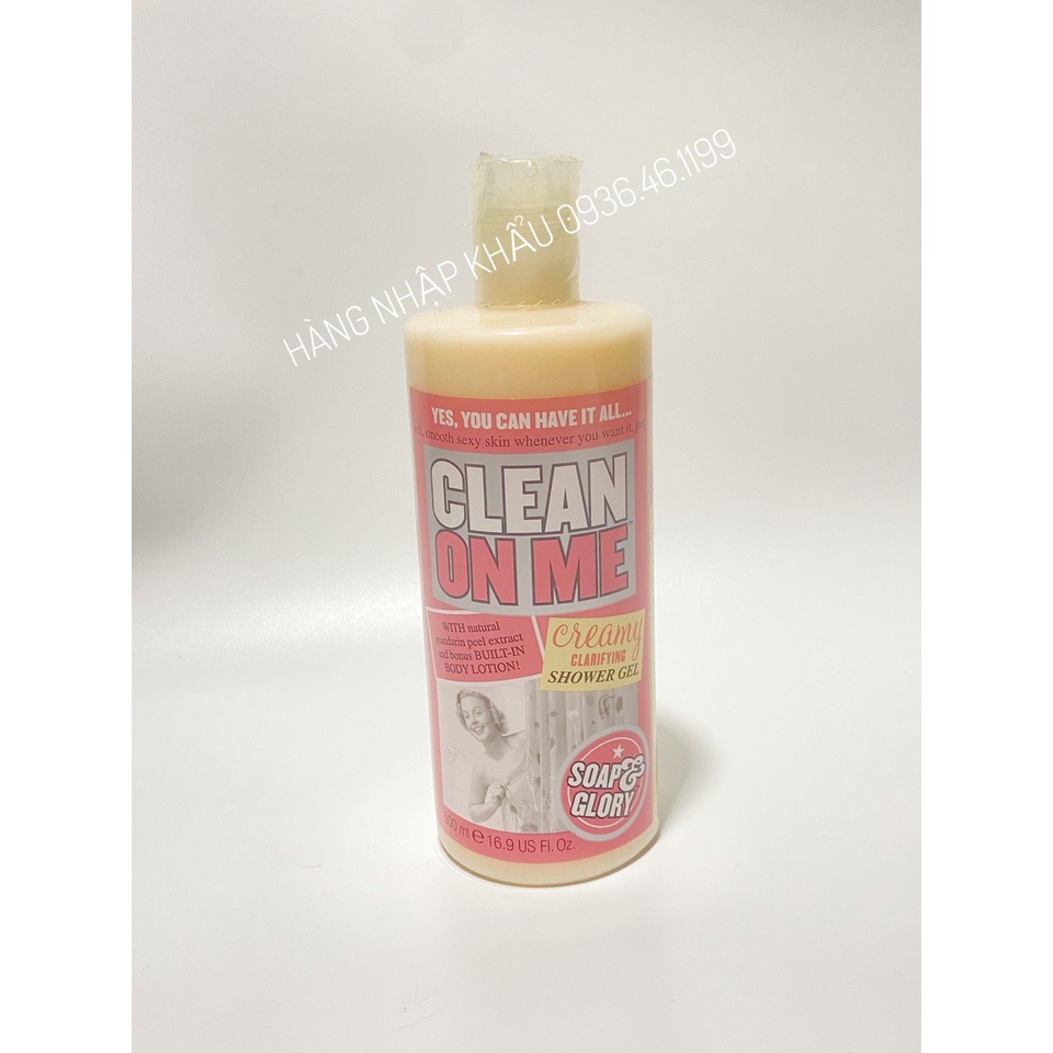 Sữa tắm Soap and Glory Clean on me 500ml (Sản xuất tại Anh)