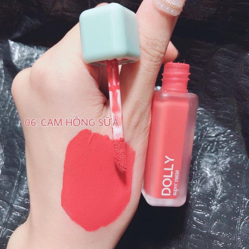 &lt;Cam Hồng sữa&gt;Son Dolly super matte hot trend 2021-Màu hot