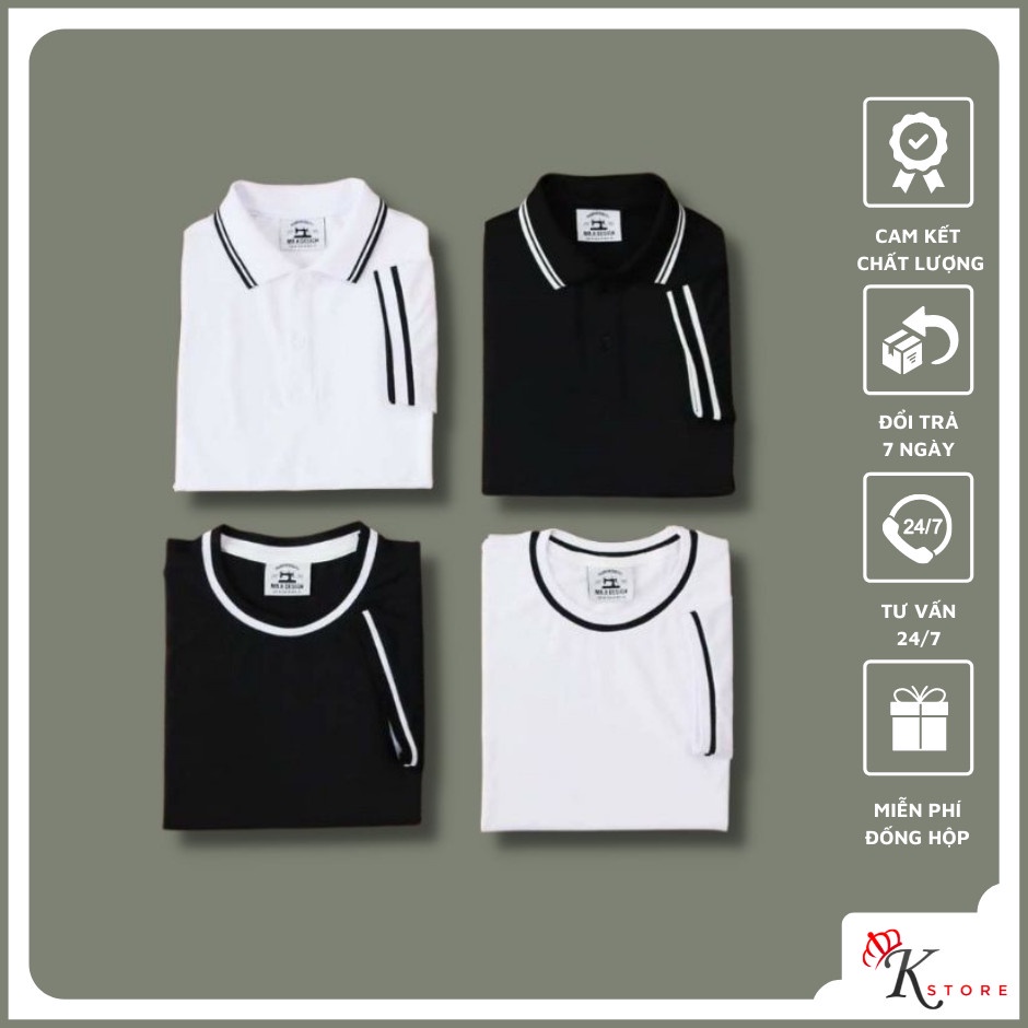 Áo thun Nam phối viền cao cấp
