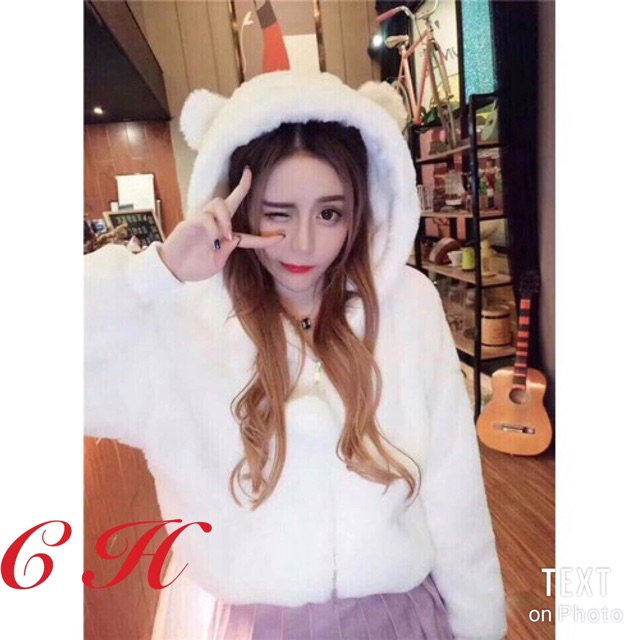 Áo gấu lông quả bông 2 mặt lông COP879 | BigBuy360 - bigbuy360.vn