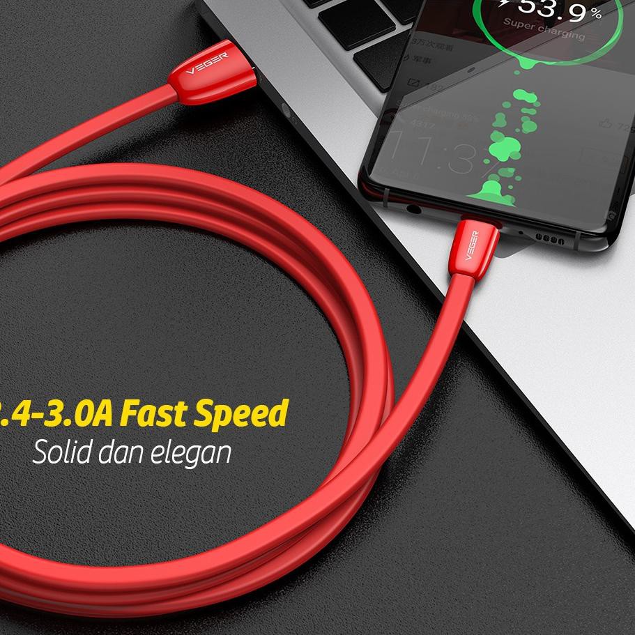 Cáp sạc nhanh VEGER FAST cổng Micro USB 2.4A VP-13 1000mm