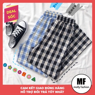 Quần ống rộng nữ caro kate nhiều màu Freesize Molly Fashion