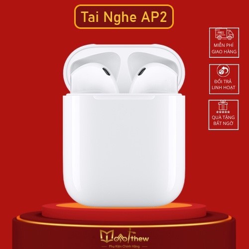 Tai Nghe Bluetooth 2 Bản Cao Cấp Full Chức Năng Đổi Tên,Định Vị,Sạc ko dây,Check Setting - BẢO HÀNH 6 THÁNG