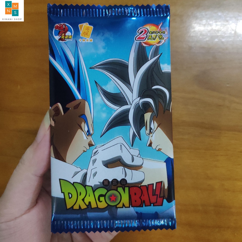 2 Mẫu Set 5 Ảnh Thẻ Nhân Phẩm Dragon Ball Pack Card In Hình Nhân Vật Anime Chibi - 7 Viên Ngọc Rồng