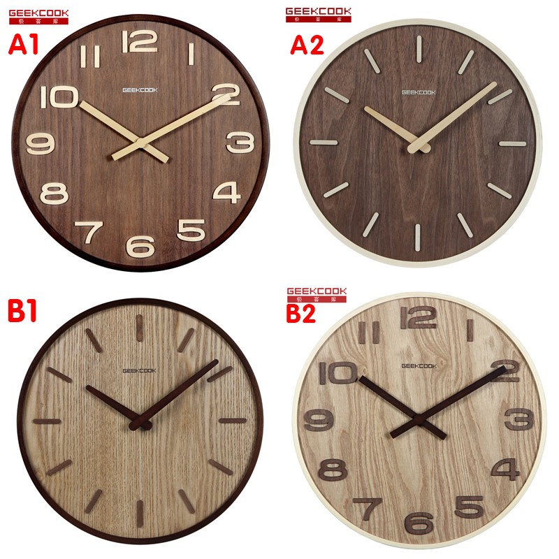 ĐỒNG HỒ GỖ CHÍNH HÃNG GEEKCOOK phong cách BẮC ÂU