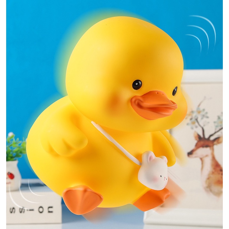 Ống Tiết Kiệm Hình Chú Vịt Dễ Thương Chống Rơi Dùng Trang Trí Nội Thất