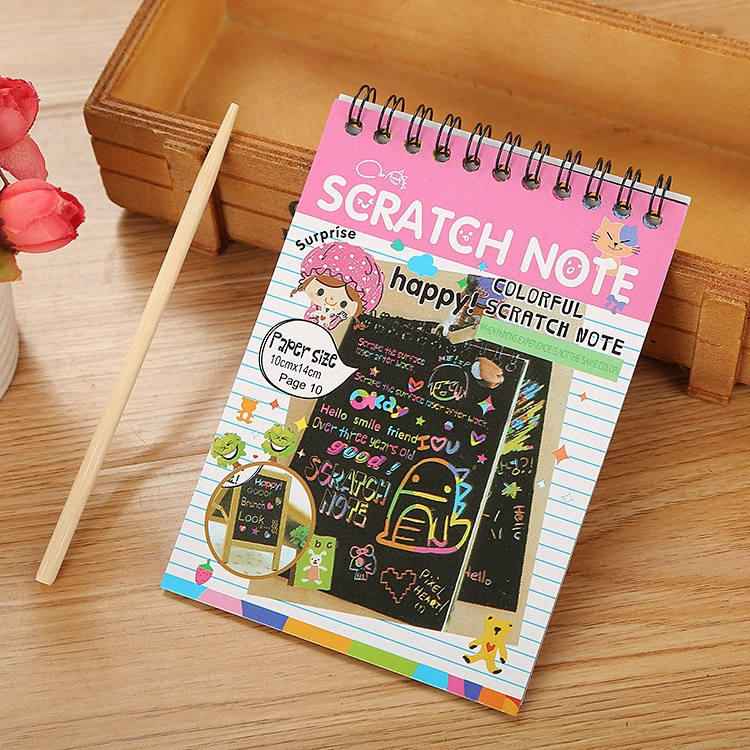 Sổ vẽ ma thuật cầu vồng Scratch Note kích thước A6 10 x 14cm TooYoo TY0174